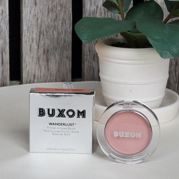 NEW Buxom Wanderlust Primer-Infused Powder Blush SEYCHELLES - Picture 1 of 5